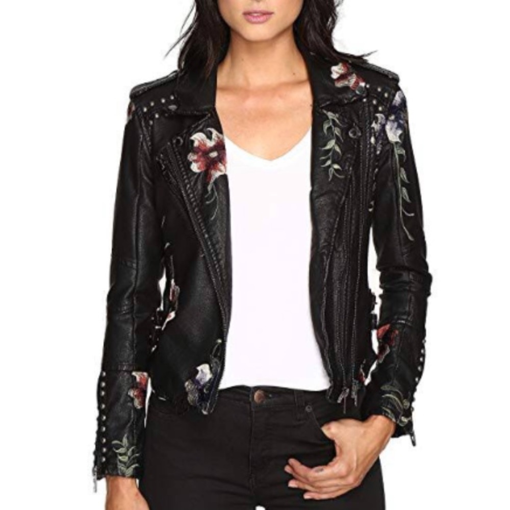 NEW W/ TAGS Vegan Leather Moto Jacket